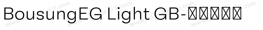 BousungEG Light GB字体转换